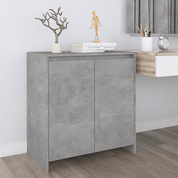 Variel Wooden Sideboard With 2 Doors In Concrete Effect