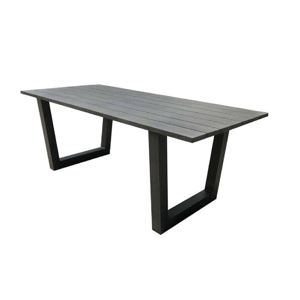 Vernal Aluminium Garden Dining Table In Grey