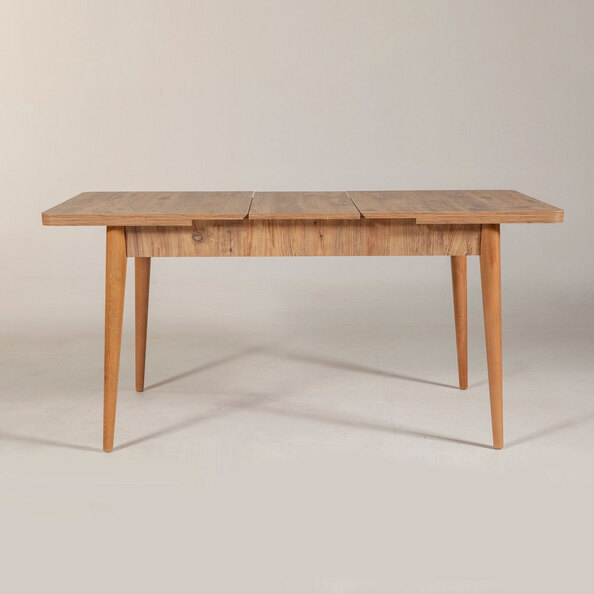 Vina Rectangular Wooden Extending Dining Table in Atlantic Pine