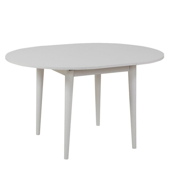 Vina Round Wooden Extending Dining Table in White