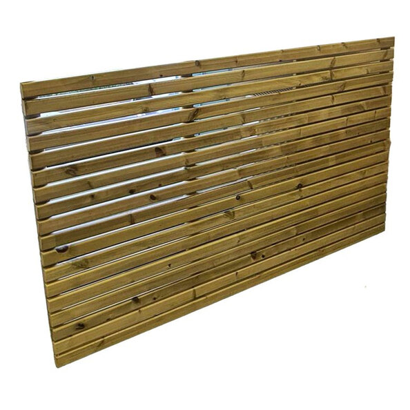 Viroqua Garden Wooden 6x3FT Slatted Border Fence in Natural