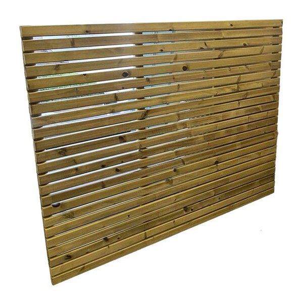 Viroqua Garden Wooden 6x4FT Slatted Border Fence in Natural