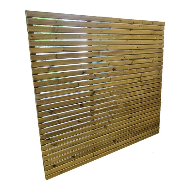 Viroqua Garden Wooden 6x5FT Slatted Border Fence in Natural