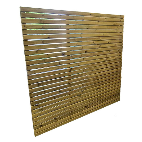 Viroqua Garden Wooden 6x6FT Slatted Border Fence in Natural