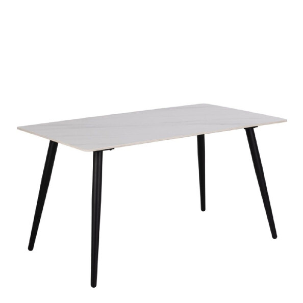Waldorf Ceramic Dining Table Rectangular In White And Black