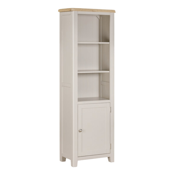 Waldorf Wooden Bookcase With 1 Door In Oak And White