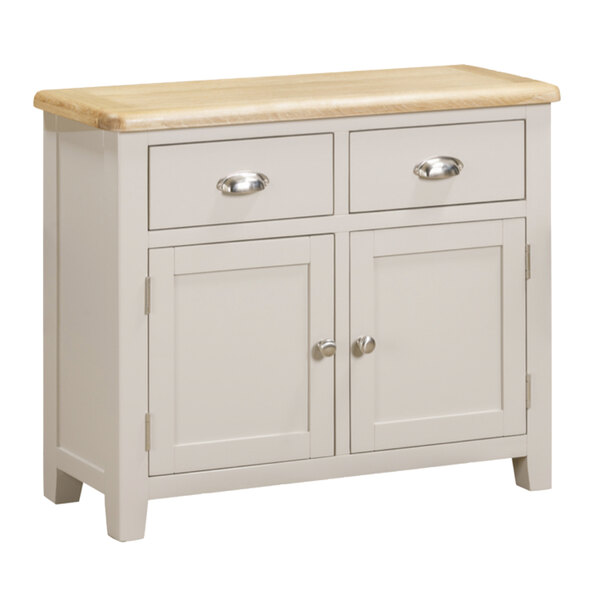 Waldorf Wooden Sideboard With 2 Doors 2 Drawers - Oyster Grey