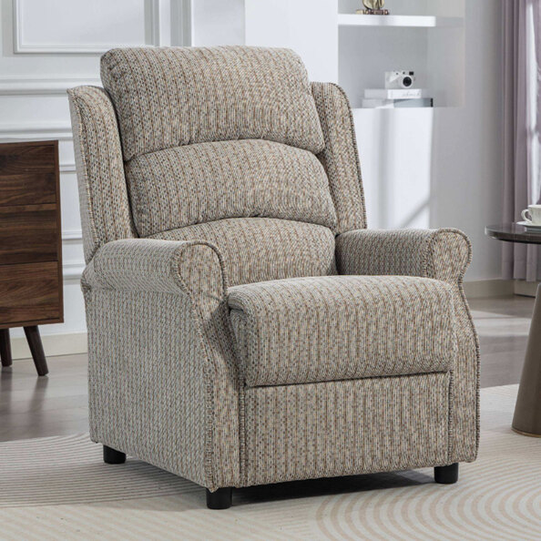 Warth Fabric 1 Seater Sofa in Natural