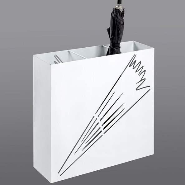 Wauseon Large Metal Umbrella Stand In Black
