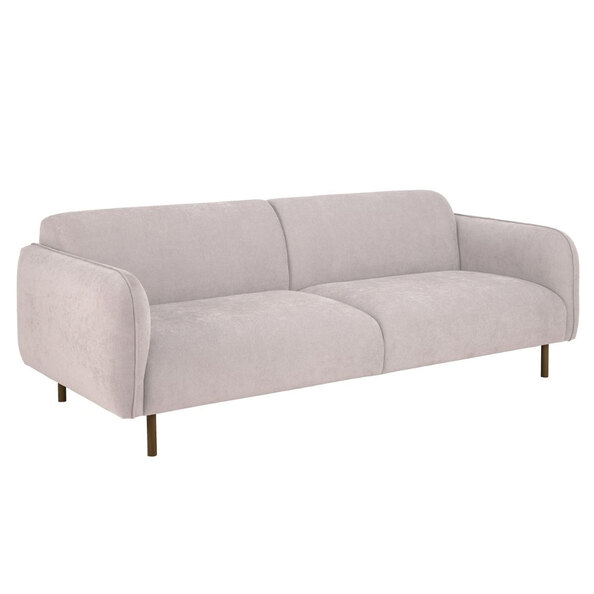 Welch Fabric 2 Seater Sofa With Oak Legs In Beige
