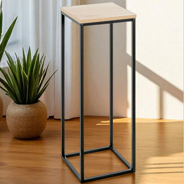 Wembley Large Wooden Planter In Oak And Black