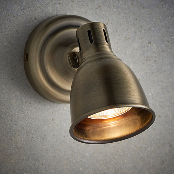 Westbury 1 Light Spotlight In Antique Brass