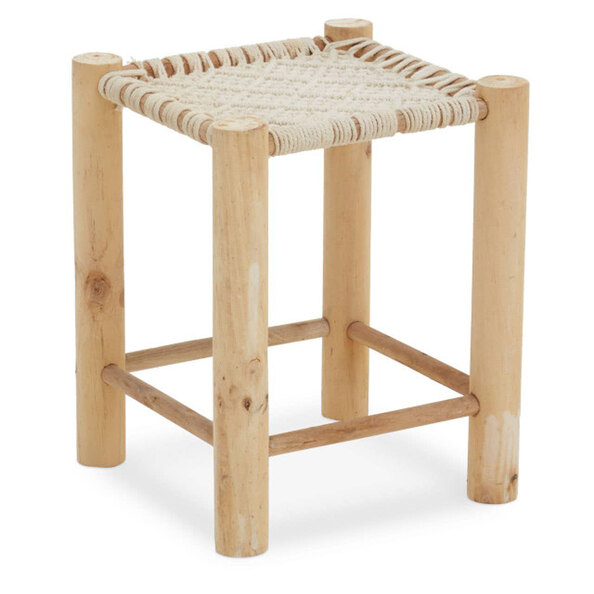 Wintora Wooden Kids Stool in Off White