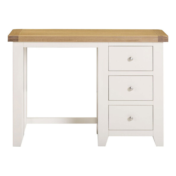 Wrenley Wooden Dressing Table in Ivory and Oak