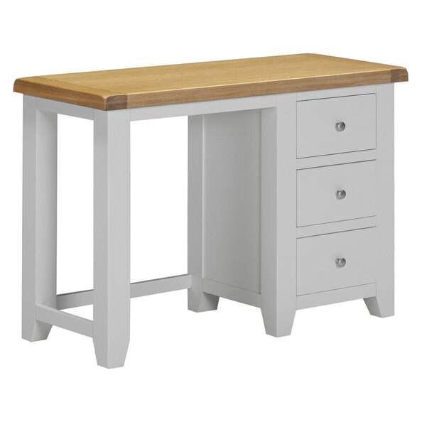 Wrenley Wooden Dressing Table in Pebble Grey and Oak
