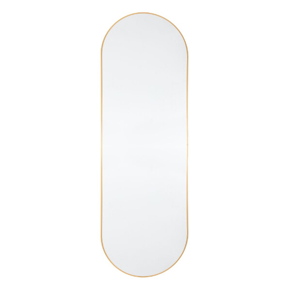 Yareli Large Oval Wall Mirror In Gold Frame
