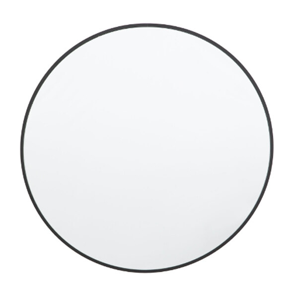 Yareli Round Wall Mirror In Black Frame