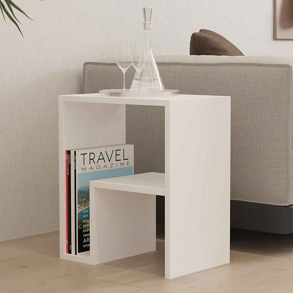 Yepa Wooden Side Table in White