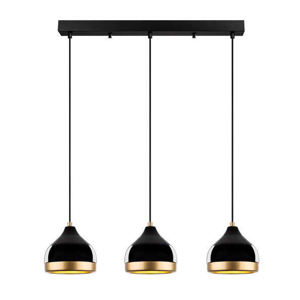 Yildo 3 Light Metal Ceiling Pendant Light in Black