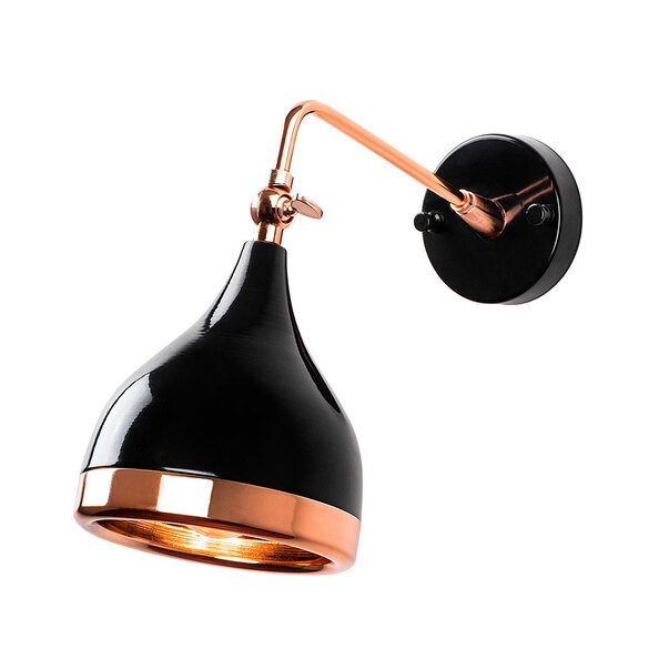 Yildo Metal Adjustable Wall Light in Black and Copper