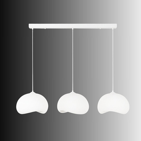 Yontu 3 Light Metal Ceiling Pendant Light in White