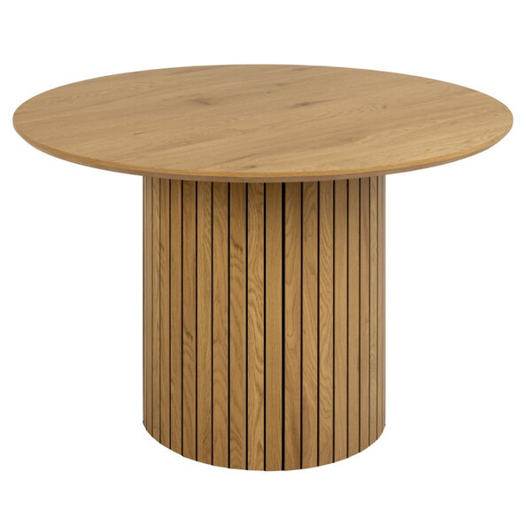 Yucaipa Wooden Round Dining Table In Matt Wild Oak