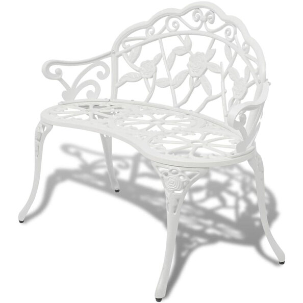 Zavino Outdoor Aluminium Seating Bench in White