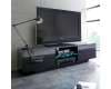 Sienna High Gloss TV Stand In Black With Multi LED Lighting - UK