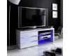 Sonia High Gloss TV Stand In White With LED Lighting - UK