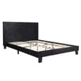 Beano Fabric King Size Bed In Black Crushed Velvet