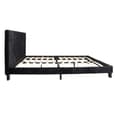Beano Fabric King Size Bed In Black Crushed Velvet