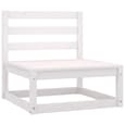 Abby Solid Pinewood 3 Piece Garden Lounge Set In White
