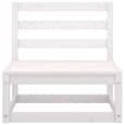 Abby Solid Pinewood 3 Piece Garden Lounge Set In White