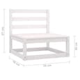 Abby Solid Pinewood 3 Piece Garden Lounge Set In White