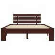 Absecon Wooden Double Bed In Dark Brown