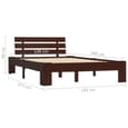 Absecon Wooden Double Bed In Dark Brown