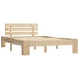 Absecon Wooden Double Bed In Natural