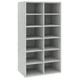 Acciai Shoe Storage Rack With 12 Shelves In Concrete Effect