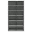 Acciai Shoe Storage Rack With 12 Shelves In Concrete Effect