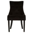 Adalinise Black Velvet Dining Chair With Wooden Legs In A Pair
