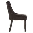 Adalinise Black Velvet Dining Chair With Wooden Legs In A Pair