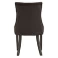 Adalinise Black Velvet Dining Chair With Wooden Legs In A Pair