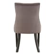 Adalinise Grey Velvet Dining Chair With Wooden Legs In A Pair