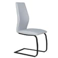 Adoncia Silver Faux Leather Dining Chairs In Pair