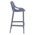 Adrian Grey Polypropylene And Glass Fiber Bar Chairs In Pair