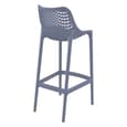 Adrian Grey Polypropylene And Glass Fiber Bar Chairs In Pair