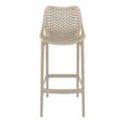 Adrian Taupe Polypropylene And Glass Fiber Bar Chairs In Pair