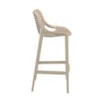 Adrian Taupe Polypropylene And Glass Fiber Bar Chairs In Pair
