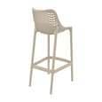 Adrian Taupe Polypropylene And Glass Fiber Bar Chairs In Pair