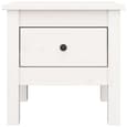 Aeneas Solid Pinewood Side Table With 1 Drawer In White
